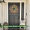 24" Spring Wreath for Front Door – Artificial Wildflower Wreath, Summer Home Decor for Indoor & Outdoor, Farmhouse, Porch, Window, Wall, Easter, Red/Orange/Purple